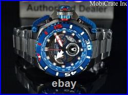 New Invicta 58mm Full Size Black & Blue Sea Hunter Swiss Z60 Chronograph Watch