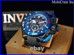 New Invicta 58mm Full Size Black & Blue Sea Hunter Swiss Z60 Chronograph Watch