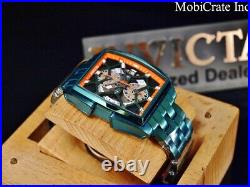 New Invicta Cuadro Speedway 44mm Mens Japan Chronograph Green Orange SS Watch