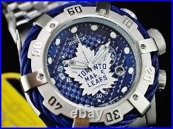 New Invicta Grand Bolt Zeus Men 53mm Swiss Chronograph Toronto Maple Leafs Watch