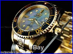 New Invicta Men 300m Diamond Limited Ed Grand Diver Automatic MOP 18KGP SS Watch