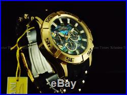 New Invicta Men 50mm Sea Spider 2 Abalone Dial Chrono 18K GP Poly Bracelet Watch