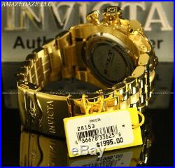 New Invicta Men 52mm 18K GP High Polished Stainless St Bolt Zeus Chrono Watch