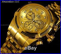 New Invicta Men 52mm 18K Gold Plated Stainless Steel Bolt Zeus Chronograph Watch