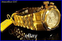 New Invicta Men 52mm 18K Gold Plated Stainless Steel Bolt Zeus Chronograph Watch