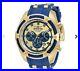New Invicta Men's 31433 Stainless Steel 52mm Quartz Chronograph Watch Blue Gold