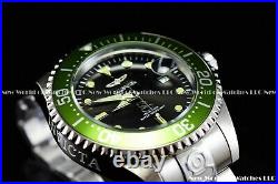 New Invicta Men's 47mm Grand Diver Automatic Green Bezel Sliver Tone SS Watch