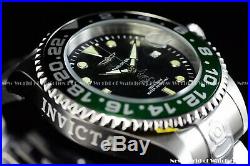 New Invicta Men's 47mm Grand Diver Automatic Green Black Bezel Silver SS Watch