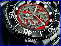 New Invicta Men's 47mm Grand Diver DRAGON AUTOMATIC Triple Black 100M SS Watch