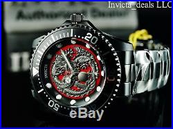 New Invicta Men's 47mm Grand Diver DRAGON AUTOMATIC Triple Black 100M SS Watch