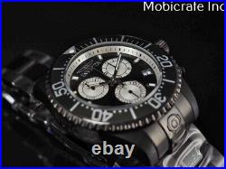 New Invicta Men's 47mm Grand Diver Swiss ETA Chrono Black Stainless Steel Watch