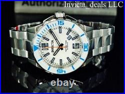 New Invicta Men's 50mm PRO DIVER AUTOMATIC NH35A FULL LUME White Dial SS Watch