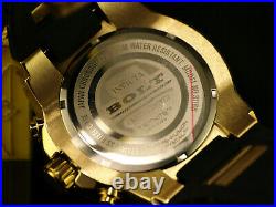 New Invicta Men's 52mm Bolt Quartz Chronograph Gold tone Black Dial SS Watch