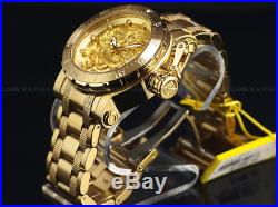 New Invicta Men's 52mm Coalition Forces Dragon 24K Gold Plated Automatic Watch