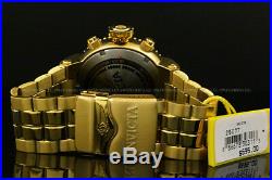 New Invicta Men's 52mm Pro Diver COMBAT SEAL 18 K Gold Plated Chrono S. S Watch