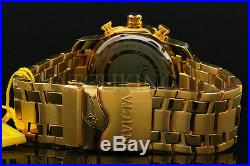 New Invicta Men's Pro Diver Scuba 3.0 Chrono 18K Gold Plated Gold Dial S. S Watch