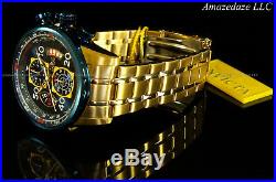 New Invicta Men's Stainless Steel Tachymeter Chronograph Aviator Blue Dial Watch