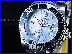 New Invicta Mens 300M Diamond Grand Diver Automatic Lim. Ed. Platinum MOP Watch