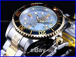 New Invicta Mens 300M Diamond Grand Diver Automatic Ltd. Ed. TwoTone SS MOP Watch