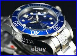 New Invicta Mens 47mm Classic Grand Diver 300M Automatic Egyptian Blue SS Watch