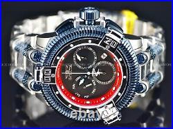 New Invicta Mens 50mm Reserve KING PYTHON SWISS Chronograph BLACK DIAL SS Watch