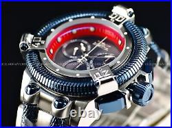 New Invicta Mens 50mm Reserve KING PYTHON SWISS Chronograph BLACK DIAL SS Watch