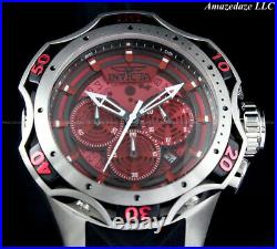 New Invicta Mens 52mm GEN III Venom Stainless Steel Chronograph RED DIAL Watch
