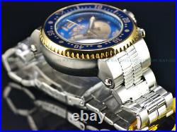 New Invicta Mens 52mm Grand Combat Seal Quartz Chrono Blue Dial Bracelet Watch