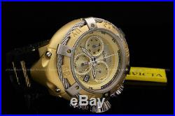 New Invicta Mens Reserve 18k Gold Plated S. S Swiss Chrono Thunder Bolt Watch