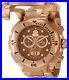 New Invicta Mens Russian Diver Open Case Swiss Chronograph Rose Tone Brown Watch