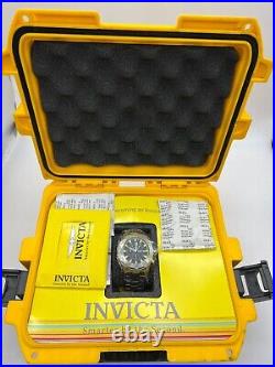 New Invicta Pro Diver 13105 Chronograph Date Black Dial Yellow Rimmed Men Watch