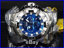 New Invicta Reserve 50mm Men Swiss Chronograph Azure Blue High Polished SS Watch