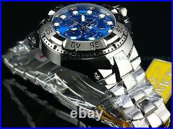 New Invicta Reserve 50mm Men Swiss Chronograph Azure Blue High Polished SS Watch