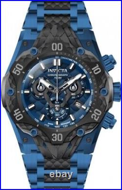 New Invicta Venom Men's Swiss Chronograph TT Watch 54mm, Blue, Black tone 37637