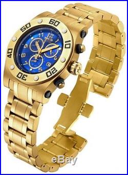New Men's Invicta 15765 Speedway Reserve Swiss Chrono Blue MOP Dial Plated Watch