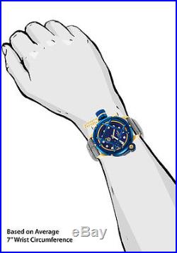 New Men's Invicta 16198 Russian Diver Swiss Mechanical Blue Dial Leather Watch