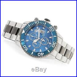 New Men's Invicta 18004 Sea Base Swiss Chrono Blue Dial Two Tone Steel Watch