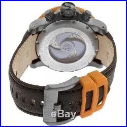 New Mens Invicta 10714 Sea Hunter Swiss Chronograph Black Leather Watch