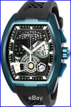New Mens Invicta 25942 Tonneau Diablo Swiss Chronograph Silicone Strap Watch