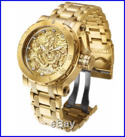 New Mens Invicta 26511 Coalition Forces Automatic 52mm Gold S Steel Watch