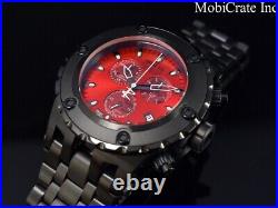 RARE Invicta 50mm Men Subaqua Swiss Made ETA Chronograph Black Red SS 500M Watch