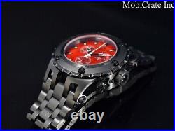 RARE Invicta 50mm Men Subaqua Swiss Made ETA Chronograph Black Red SS 500M Watch