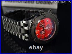 RARE Invicta 50mm Men Subaqua Swiss Made ETA Chronograph Black Red SS 500M Watch