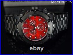 RARE Invicta 50mm Men Subaqua Swiss Made ETA Chronograph Black Red SS 500M Watch