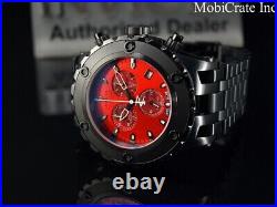 RARE Invicta 50mm Men Subaqua Swiss Made ETA Chronograph Black Red SS 500M Watch