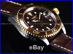 RARE Invicta Men 43mm Diver Swiss Made Automatic Sapphire Watch With Glycine Strap