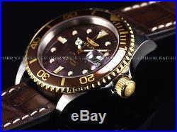 RARE Invicta Men 43mm Diver Swiss Made Automatic Sapphire Watch With Glycine Strap