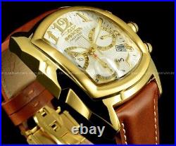 RARE Invicta Mens 47mm Grand Lupah Dragon Swiss Chronograph Silver Dial SS Watch