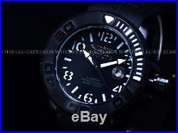 RARE Invicta Mens Combat Sea Hunter Swiss Made Automatic All Black SS 300M Watch