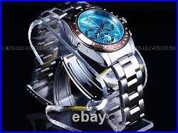 RARE NEW Invicta Mens 40mm Speedway Light Blue Dial Chronograph Tachy SS Watch